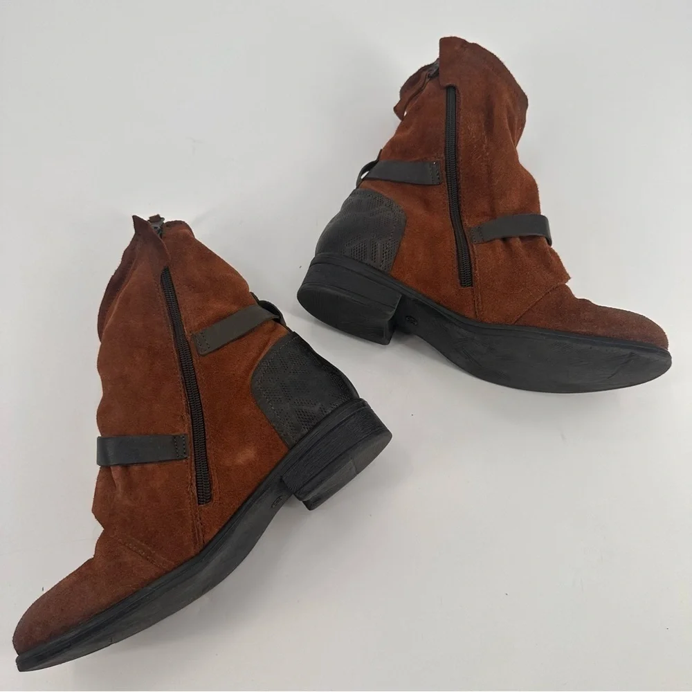 Miz Mooz Sydney Brown Suede Ankle Boots Size 36 Boho Steampunk Cosplay